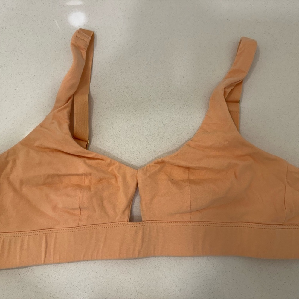 Knickey Peach Organic Cotton Bra, sz XL